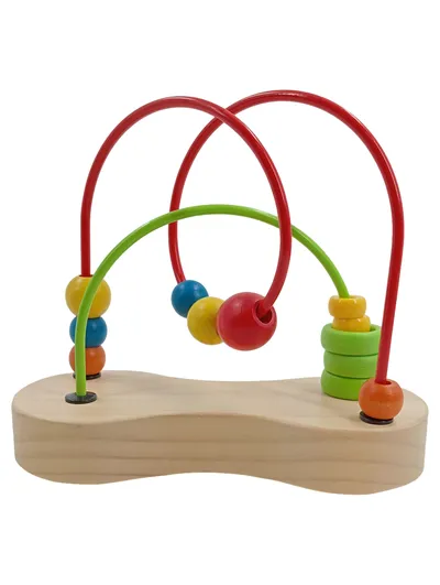 Hape Holz Motorikschleife Kleinkind Lernspielzeug Mehrfarbig
