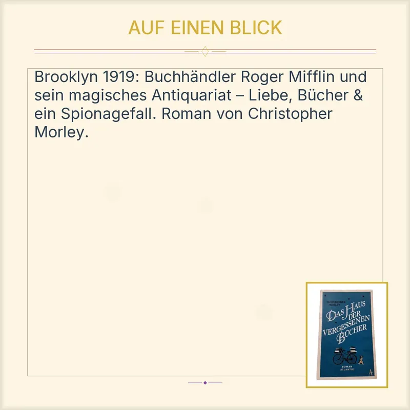 Das Haus der vergessenen Bücher - Christopher Morley - Atlantik Verlag Roman 5