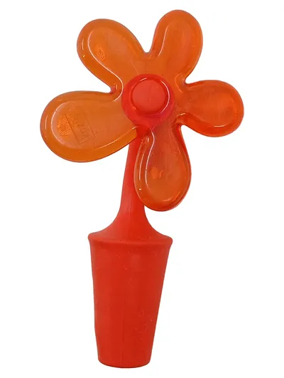Koziol Flaschenverschluss Blume Orange Kunststoff Weinverschluss