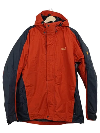 Jack Wolfskin Herren Outdoorjacke Gr. XL Rot Blau Regenjacke