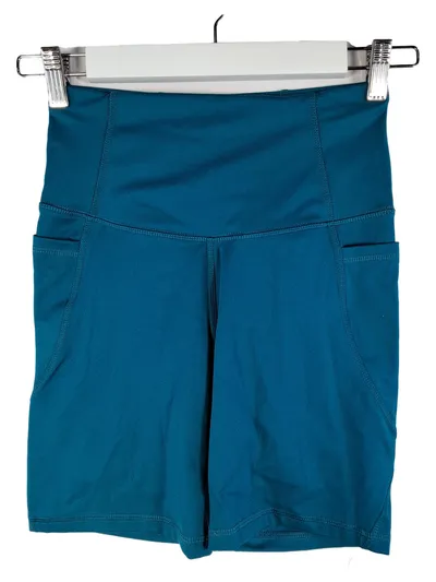 All in Motion Damen Sport Shorts Radlerhose Petrol Gr. XS High Waist Taschen