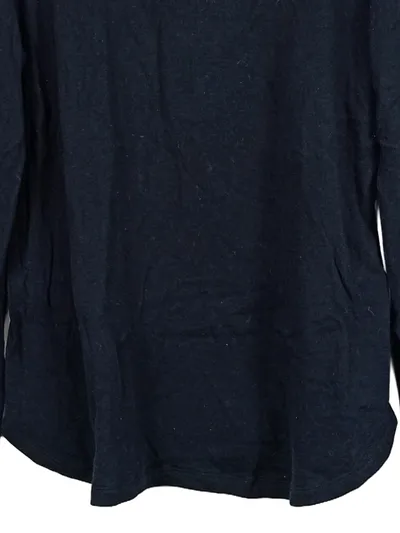 Juvia Damen Langarmshirt Basic Schwarz Gr. XL Rundhals Casual