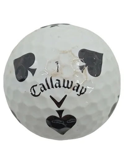 Callaway Golfball Nr. 1 Pik Symbol Kartenspiel Design Weiß gebraucht