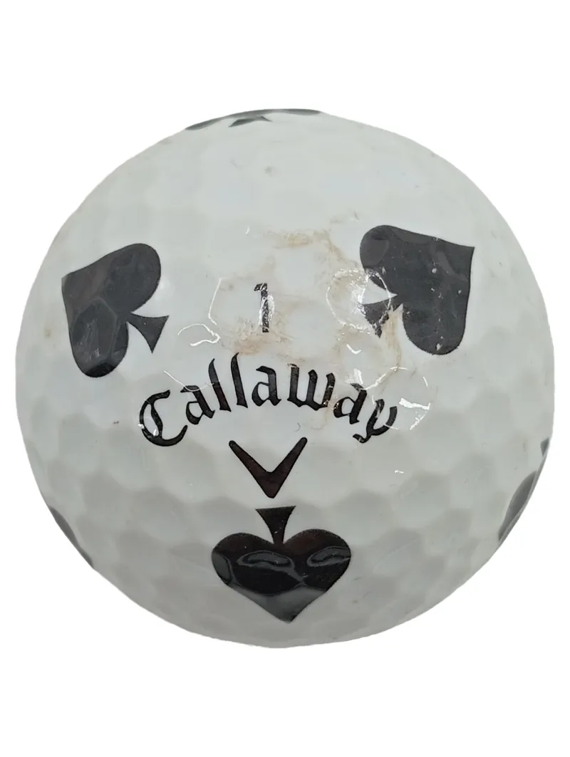 Callaway Golfball Nr. 1 Pik Symbol Kartenspiel Design Weiß gebraucht 1