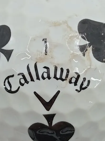 Callaway Golfball Nr. 1 Pik Symbol Kartenspiel Design Weiß gebraucht