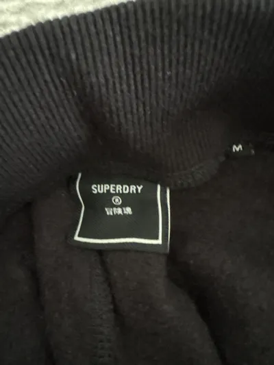 Superdry Jogginghose Herren Gr. M Schwarz Sweatpants Baumwolle