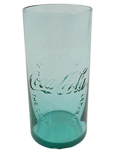Coca-Cola Trinkglas Türkis Retro Vintage Glas 300ml Sammlerstück