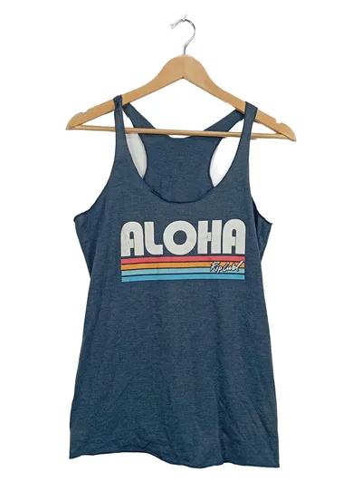 Rip Curl Aloha Damen Tanktop Racerback Gr. M Petrol Retro Surf