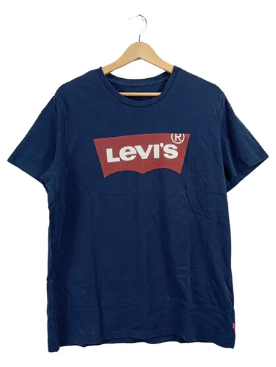 Levi's Herren T-Shirt Logo-Print Navy Blau Gr. L Batwing