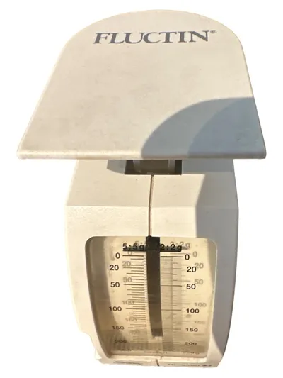 Fluctin Analoge Küchenwaage Retro Briefwaage mechanisch weiß 200g