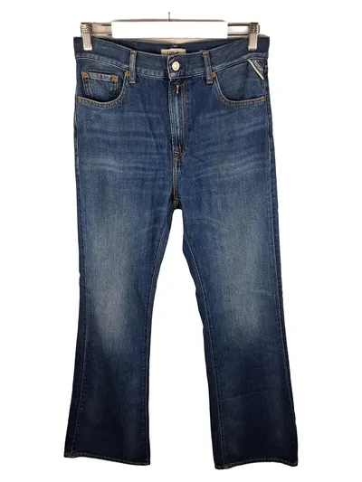 Replay Bootcut Jeans Herren W27/L34 Blau Used-Look 5-Pocket