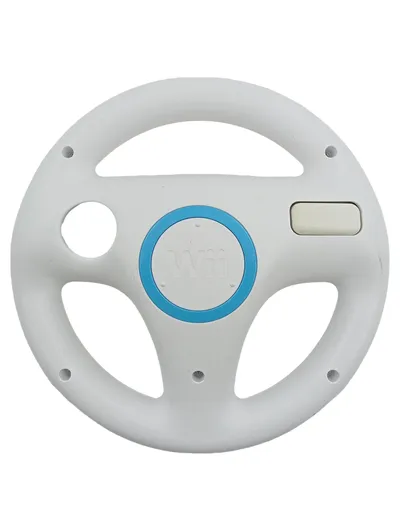 Nintendo Wii Lenkrad RVL-024 Weiß Mario Kart Racing Wheel Zubehör