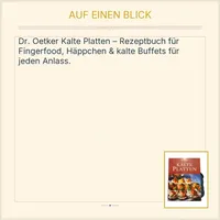 Dr. Oetker Kalte Platten Kochbuch Fingerfood Snacks Party Rezepte 2