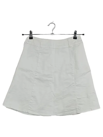 Flame A-Linienrock Damen Gr. 38 Weiß Casual Minirock Baumwolle