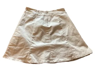 Flame A-Linienrock Damen Gr. 38 Weiß Casual Minirock Baumwolle