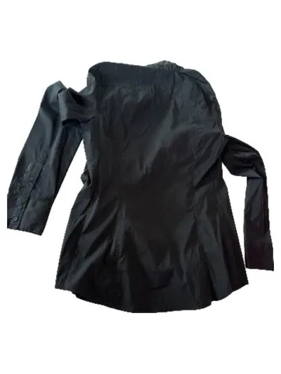 GUESS Los Angeles Damen Bluse Schwarz Gr. M Spitze Elegant