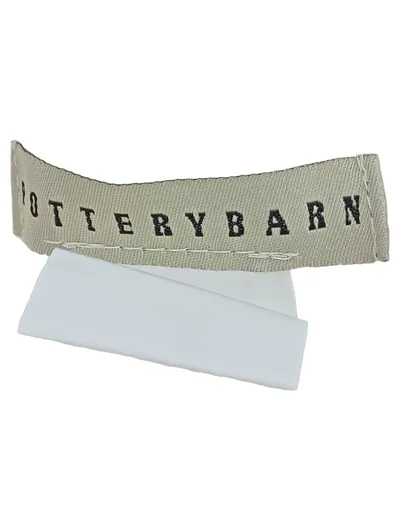 Pottery Barn Wohndecke Zickzackmuster Fransen Beige 152x128cm