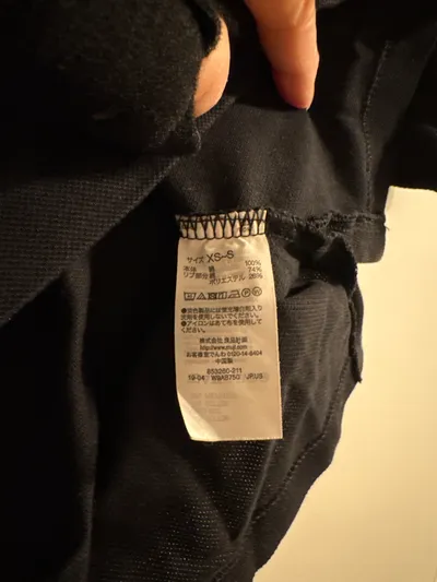 MUJI Damen Crop T-Shirt Schwarz Gr. XS Baumwolle Minimalistisch