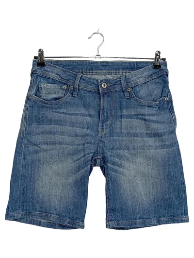 Pepe Jeans London Herren Jeans Shorts W30 Blau Denim Used Look