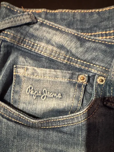 Pepe Jeans London Herren Jeans Shorts W30 Blau Denim Used Look