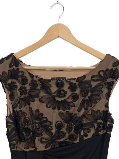 Connected Apparel Cocktailkleid Damen Gr. 36 Schwarz Spitze Blumen Elegant