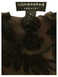 Connected Apparel Cocktailkleid Damen Gr. 36 Schwarz Spitze Blumen Elegant 3