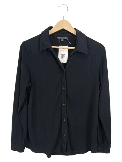 Adrianna Papell Damen Bluse Langarm Schwarz Gr. M Basic Business