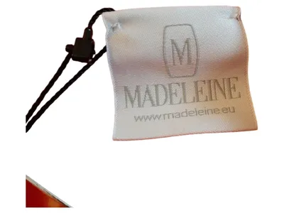 MADELEINE Damen Pullover V-Ausschnitt Gr. 40/42 Orange 3/4-Arm Baumwolle