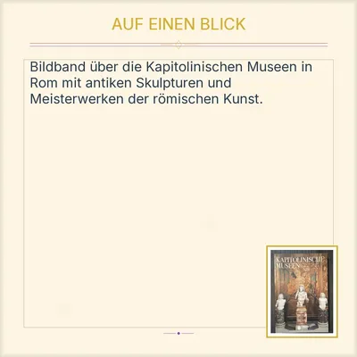 Kapitolinische Museen Bildband Electa Rom Antike Skulpturen Kunstführer