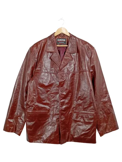 KORONA Leather Collection Herren Lederjacke Braun Vintage Größe XXXL