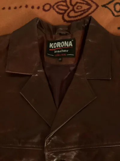 KORONA Leather Collection Herren Lederjacke Braun Vintage Größe XXXL