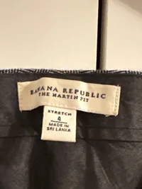 Banana Republic The Martin Fit Anzughose Damen Grau W29, 38, M Fischgrätenmuster 3