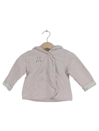 dopodopo Baby Mädchen Kapuzenjacke Rosa Hase Gr. 74 6-9 Monate