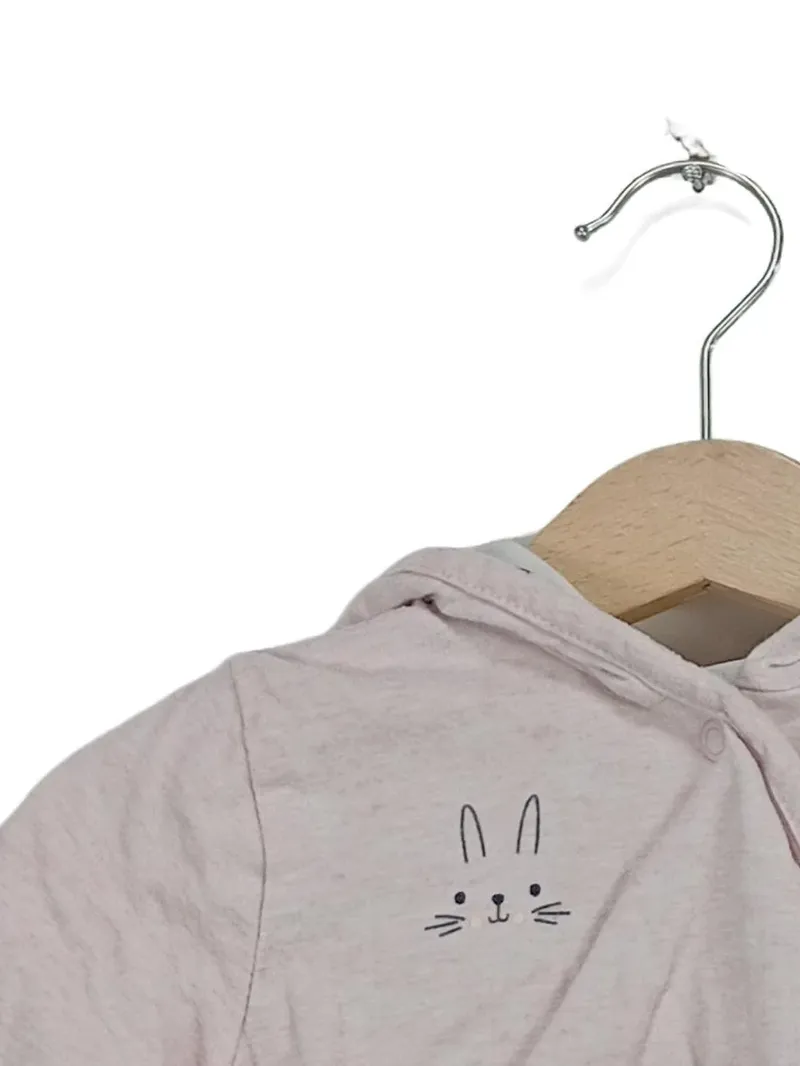 dopodopo Baby Mädchen Kapuzenjacke Rosa Hase Gr. 74 6-9 Monate 2