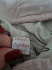 dopodopo Baby Mädchen Kapuzenjacke Rosa Hase Gr. 74 6-9 Monate 3