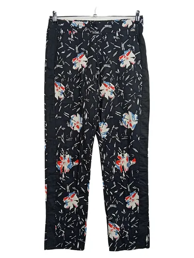 ARMANI EXCHANGE Stoffhose Damen Gr. 40 Schwarz Blumenmuster Casual