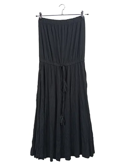 LASCANA Bandeau Kleid Damen Gr. 42 Schwarz Maxikleid Viskose