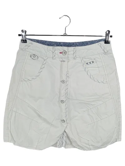 NILE A-Linienrock Damen Gr. XS 34 Beige Baumwolle Casual Sommer