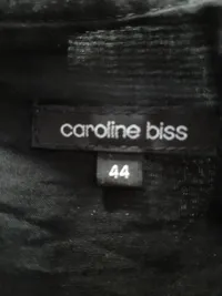 Caroline Biss Damen Faltenrock Gr. 44 Beige Blumenmuster Baumwolle 2