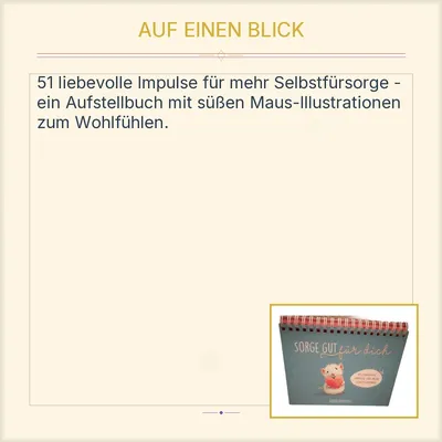 Sorge gut für dich Grafik Werkstatt Geschenkbuch Selbstfürsorge 51 Impulse