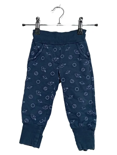 Kanz Baby Jogginghose Weltraum Gr. 74 Blau 9M Planeten Raketen