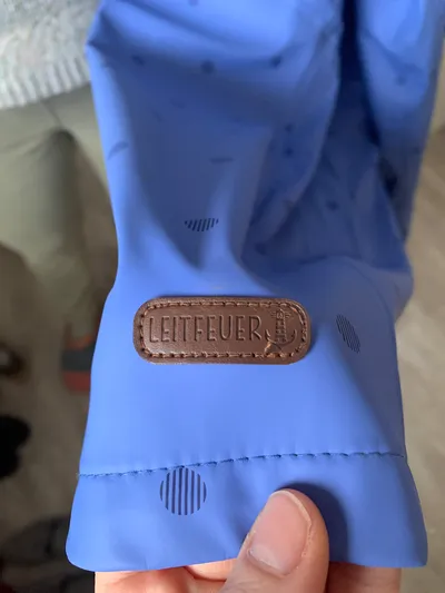 Leitfeuer Damen Regenjacke Parka Gr. 42 Blau Gepunktet Kapuze