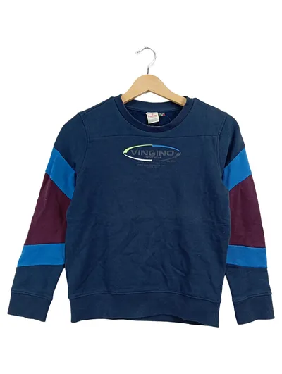Vingino Sweatshirt Kinder Gr. 152 Blau Streetwear Colorblock Langarm