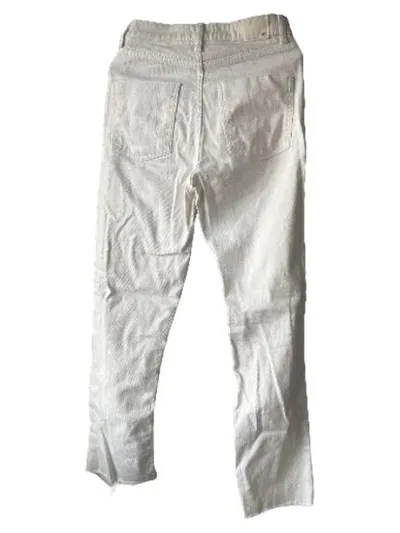 ZARA Damen Jeans Straight Leg Weiß Gr. 36 W28 Baumwolle
