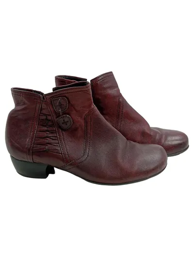 Gabor Comfort Damen Stiefelette Gr. 37 Leder Bordeaux Rot Klassisch
