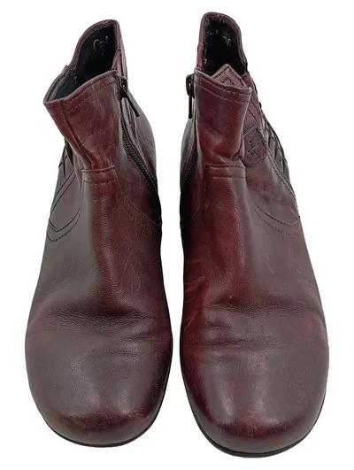 Gabor Comfort Damen Stiefelette Gr. 37 Leder Bordeaux Rot Klassisch