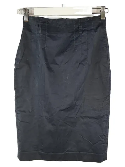 Club Monaco Bleistiftrock Damen Gr. S 36 Schwarz Business Midi