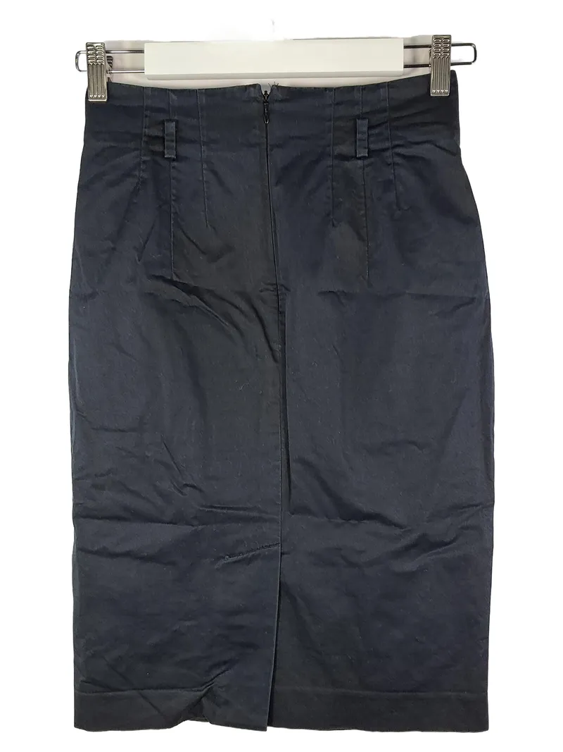 Club Monaco Bleistiftrock Damen Gr. S 36 Schwarz Business Midi 2