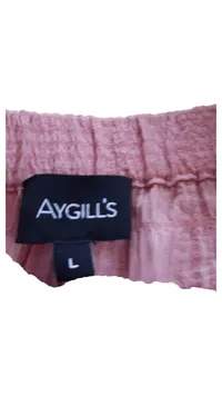 Aygill's Damen Freizeitkleid Rosa Gr. L Empirekleid Rüschen Sommer 3