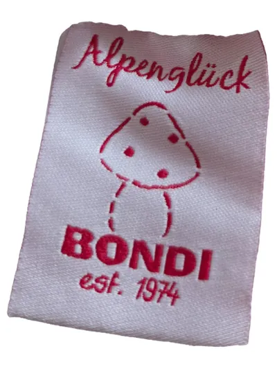 Alpenglück Bondi Kinder Langarmshirt Gr. 98 Weiß Trachten Blumenstickerei